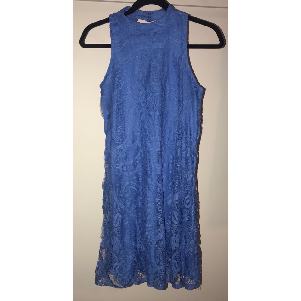 Blue lace dress